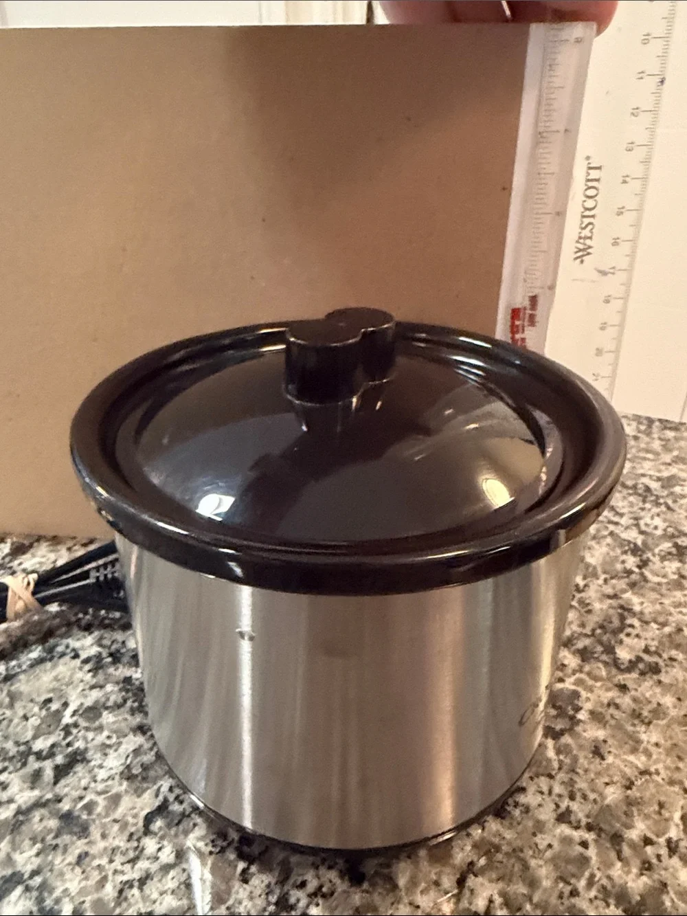 Crock-Pot Little Dipper Slow Cooker – Stainless Steel with Black Lid